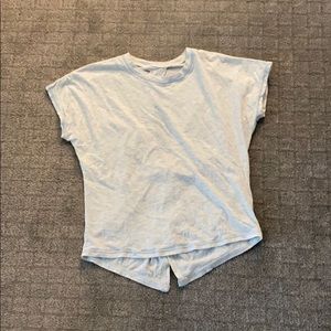 white open back shirt